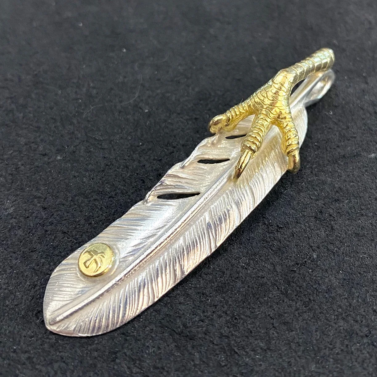 ゴローズ goro's [特注][超美品]金ツメメタル付特大フェザー(左)※メタル小※廃盤モデル