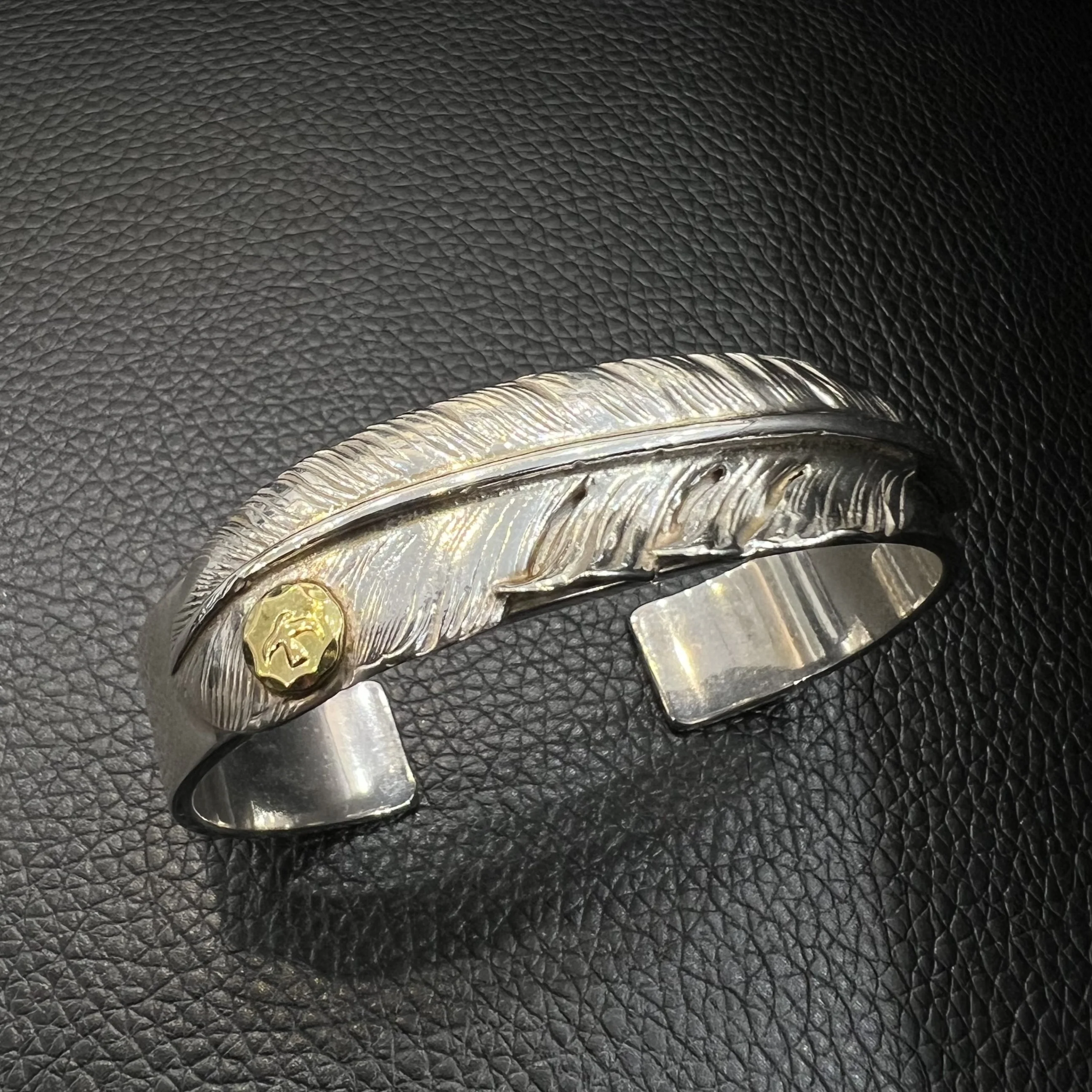 ゴローズ goro's [特注][美品]メタル付フェザーブレス(S)
