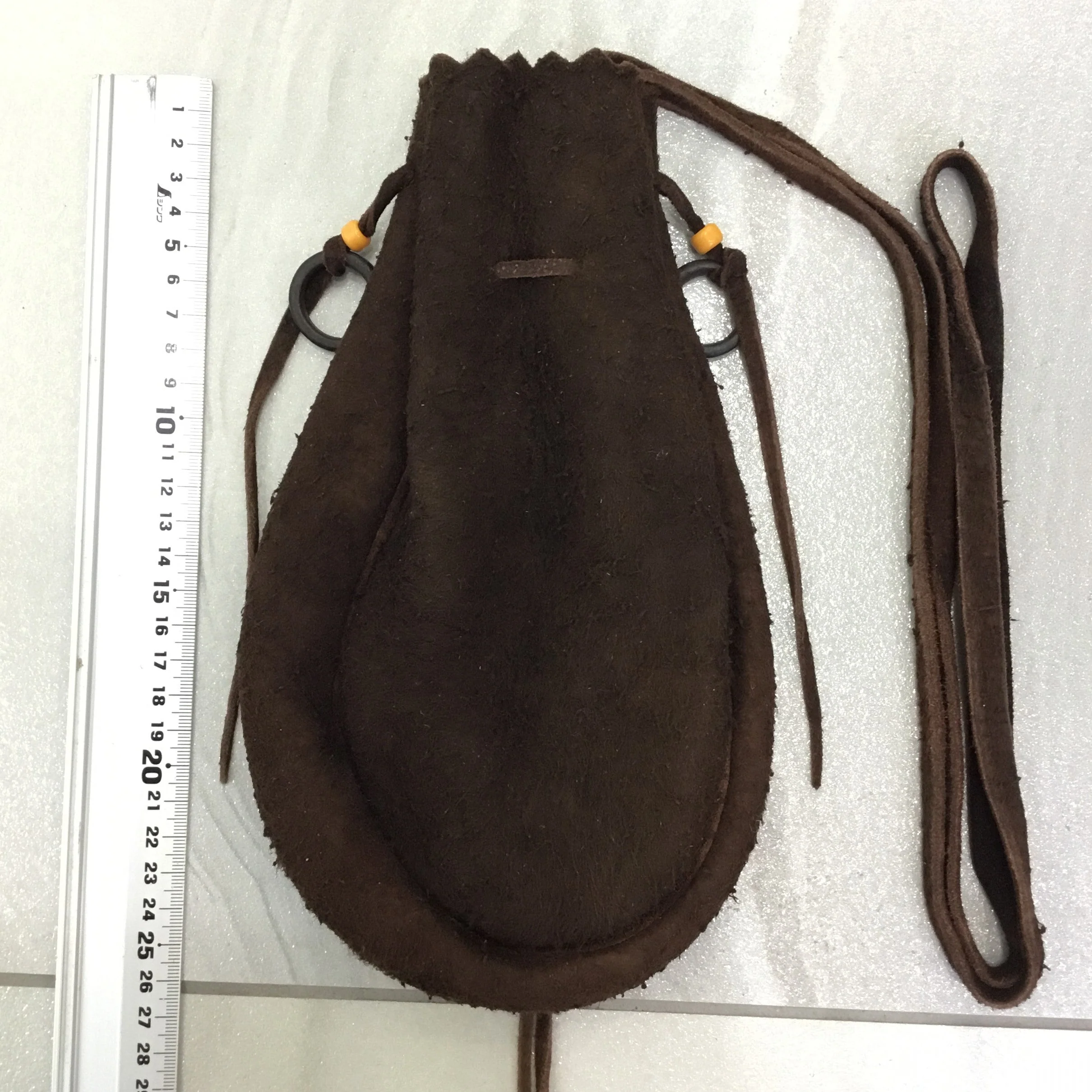 ゴローズ goro's [新品]巾着ポーチL(焦茶) - Image 2