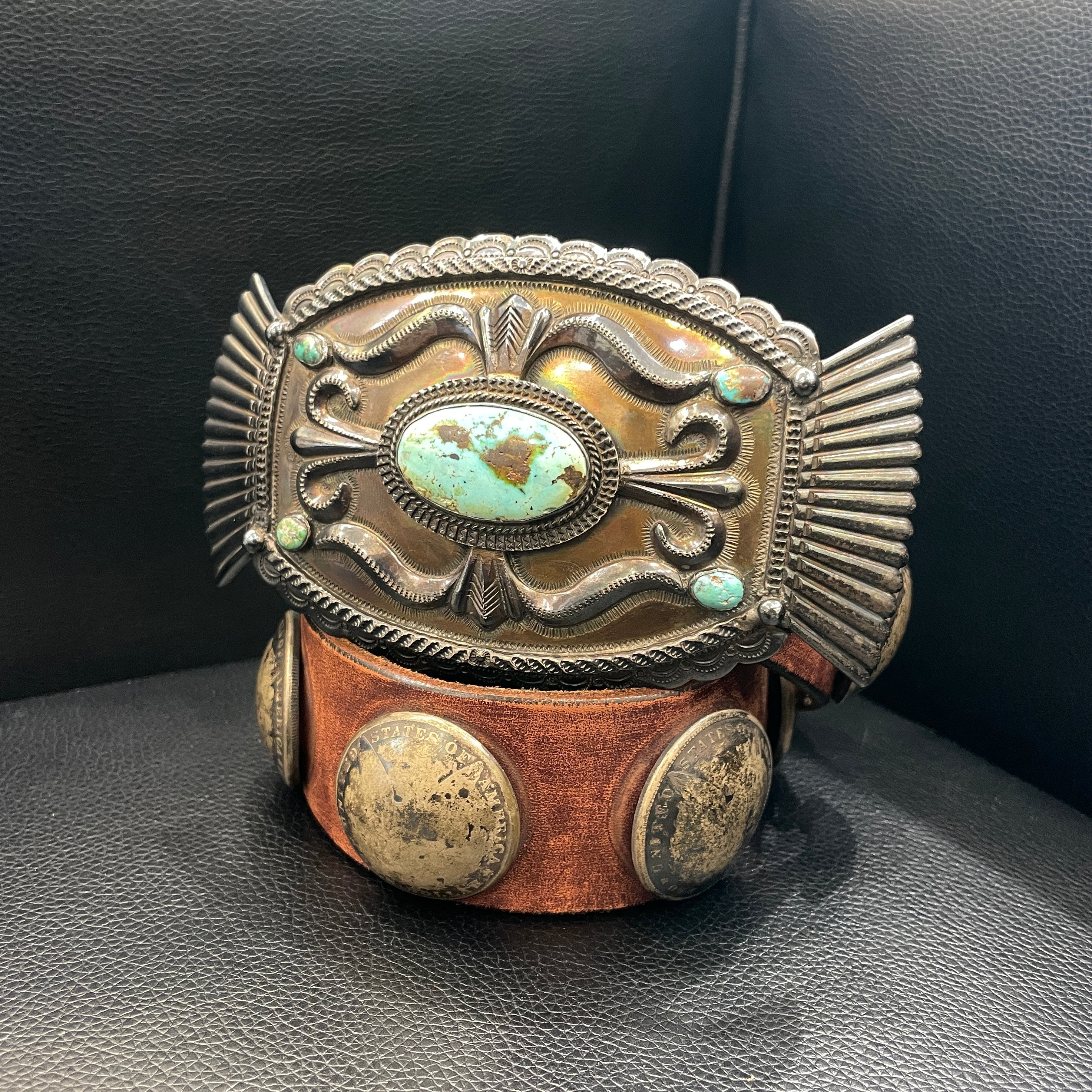 ゴローズ goro's [希少][特注]天然TQ付4㎝可動式ベルト※高橋吾郎氏ハンドメイド