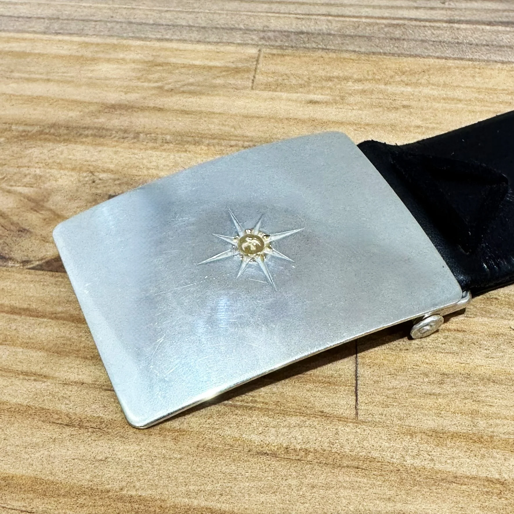 ゴローズ goro's [美品]4ｃｍ可動式角バックルベルト(黒)※革新品 - Image 2